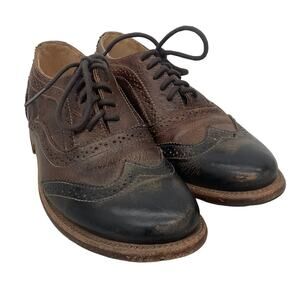 BED|STU Brown and Black Leather Oxfords